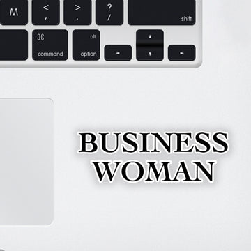 Business Woman Laptop Sticker