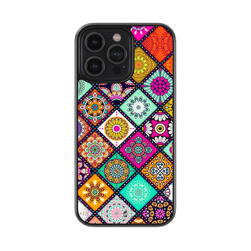 Rangoli Pattern Glass Case