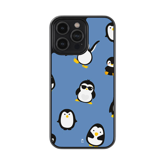 Swag Penguins Glass Case