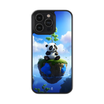 Cute Little Panda Glass Case