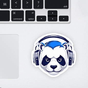 Gaming Panda Laptop Sticker