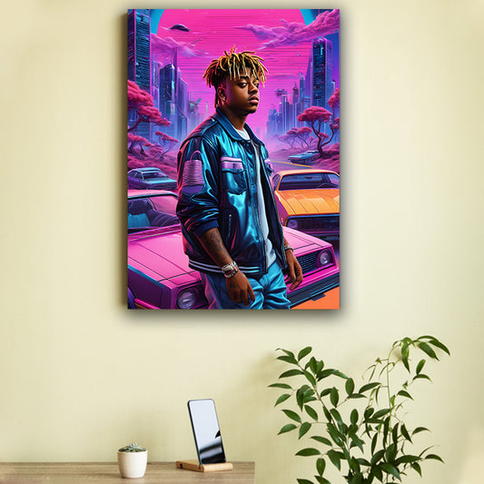 Juice Wrld Neon City Poster