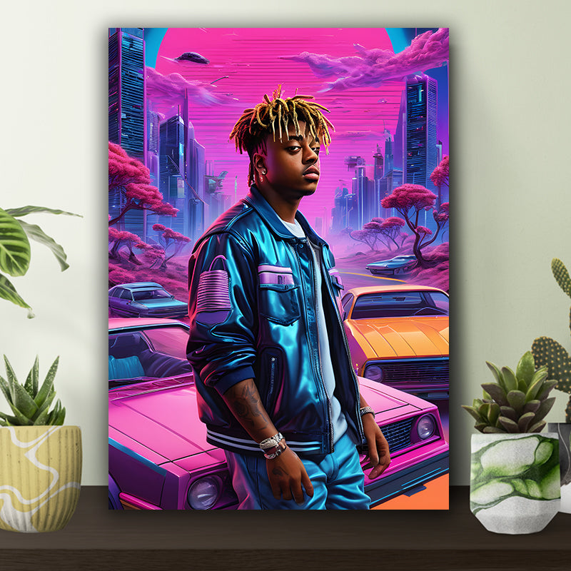 Juice Wrld Neon City Poster