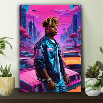 Juice Wrld Neon City Poster