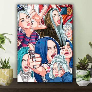 Billie Eilish Collage Poster