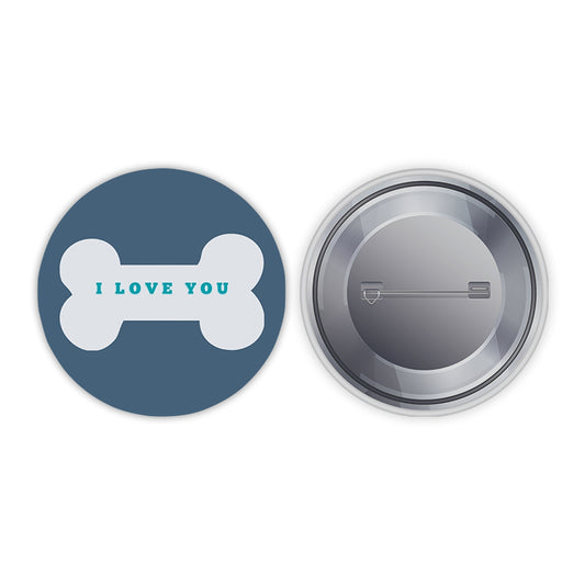 I Love You Pin-back Button Badge