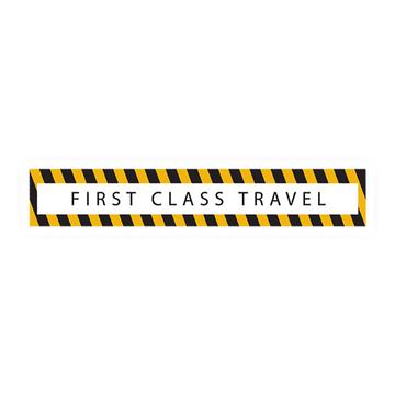 First Class Travel Laptop Sticker