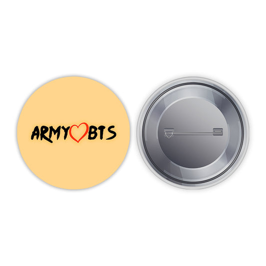 Army Love BTS Pin-back Button Badge