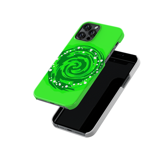 Green Time Travel Wheel Slim Hard Case