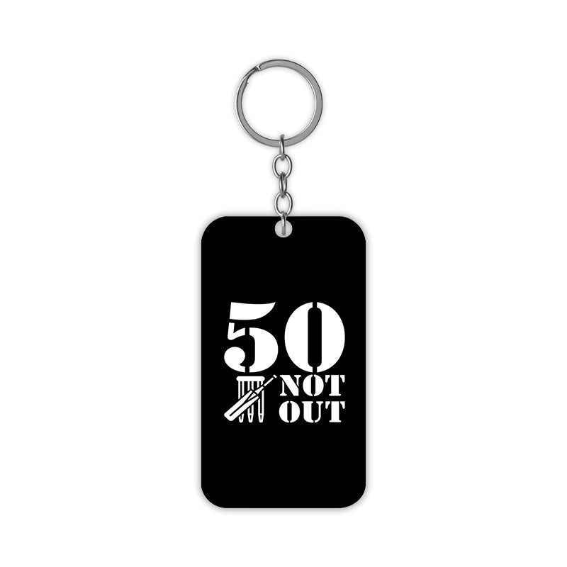 50 Not Out Keychain