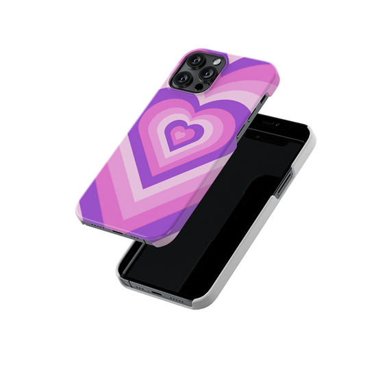 Pink Purple Hearts Slim Hard Case