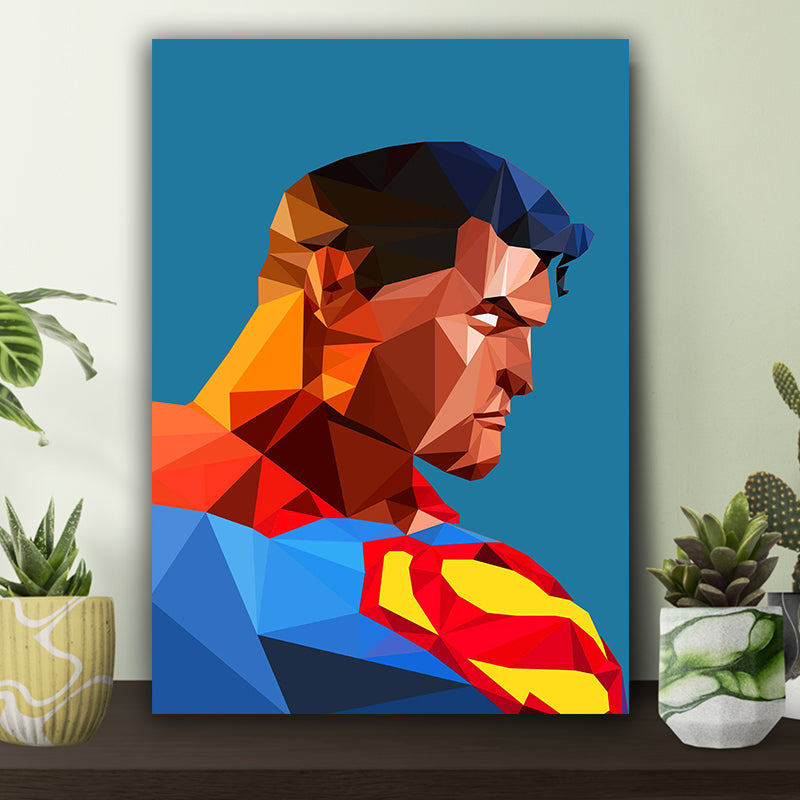 Abstractive Superman Art Poster