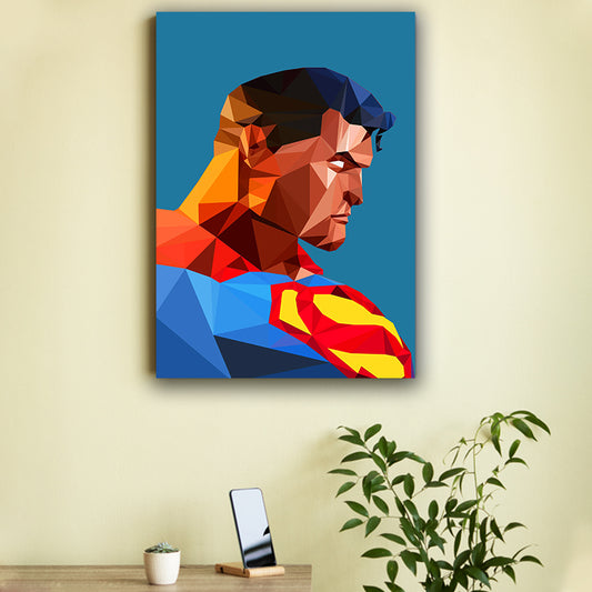 Abstractive Superman Art Poster