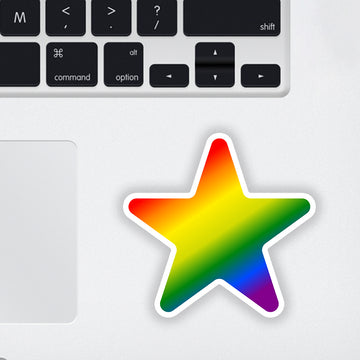 Rainbow Star Laptop Sticker