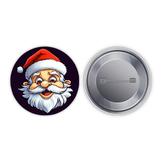 Santa Claus Pin-back Button Badge