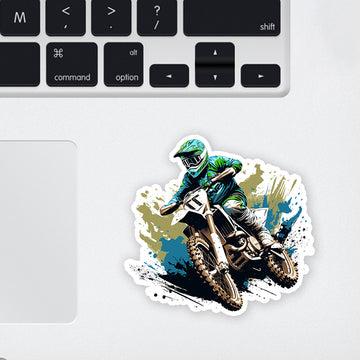 Dirt Biker Laptop Sticker