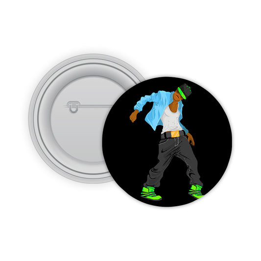 Hip Hop Pin-back Button Badge