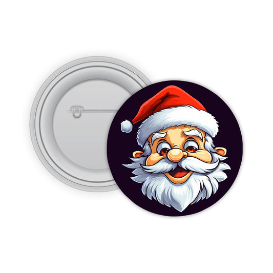 Santa Claus Pin-back Button Badge