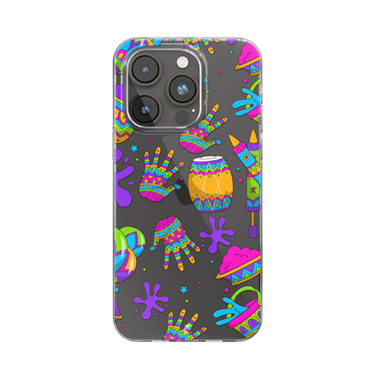 Holi Time Clear Silicone Case