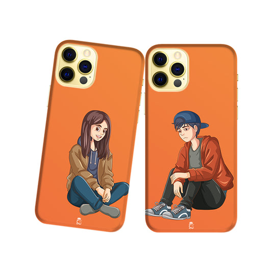 Feels of Love Slim Hard Couple Phone Case