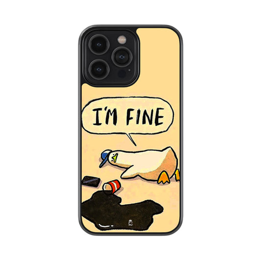 I'm Fine Glass Case