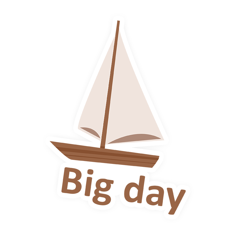 Big Day Laptop Sticker