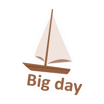 Big Day Laptop Sticker