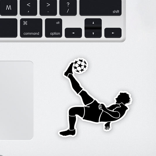 Bicycle Kick Laptop Sticker