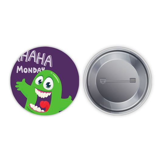 Alien Monday Pin-back Button Badge