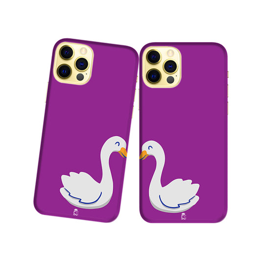 Swan Couple Slim Hard Couple Phone Case