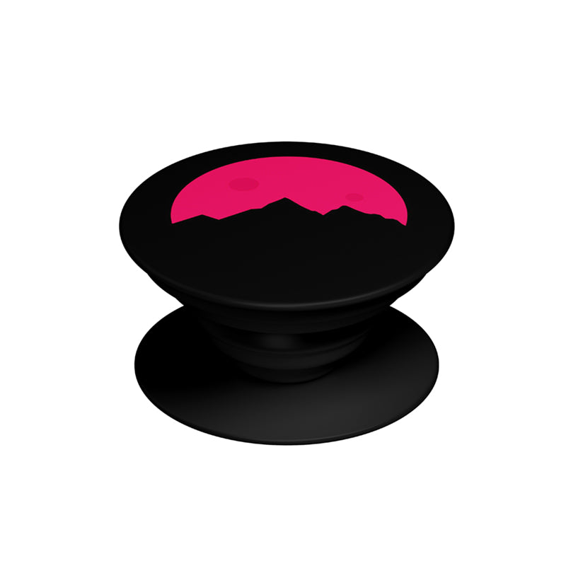 Mountain and Pink Moon night Pop Socket