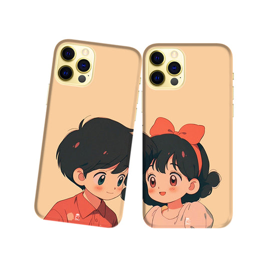 Little Pair Slim Hard Couple Phone Case