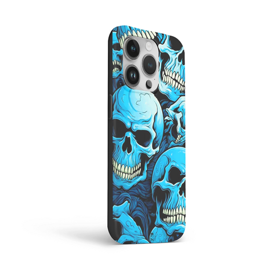 Blue Dead Skulls Flexible Soft Silicone Case