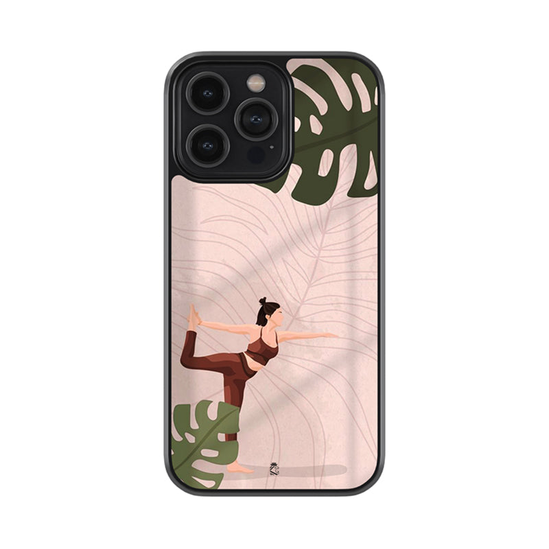 Yoga Lady Glass Case