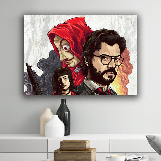 Abstractive Money Heist Landscape Poster