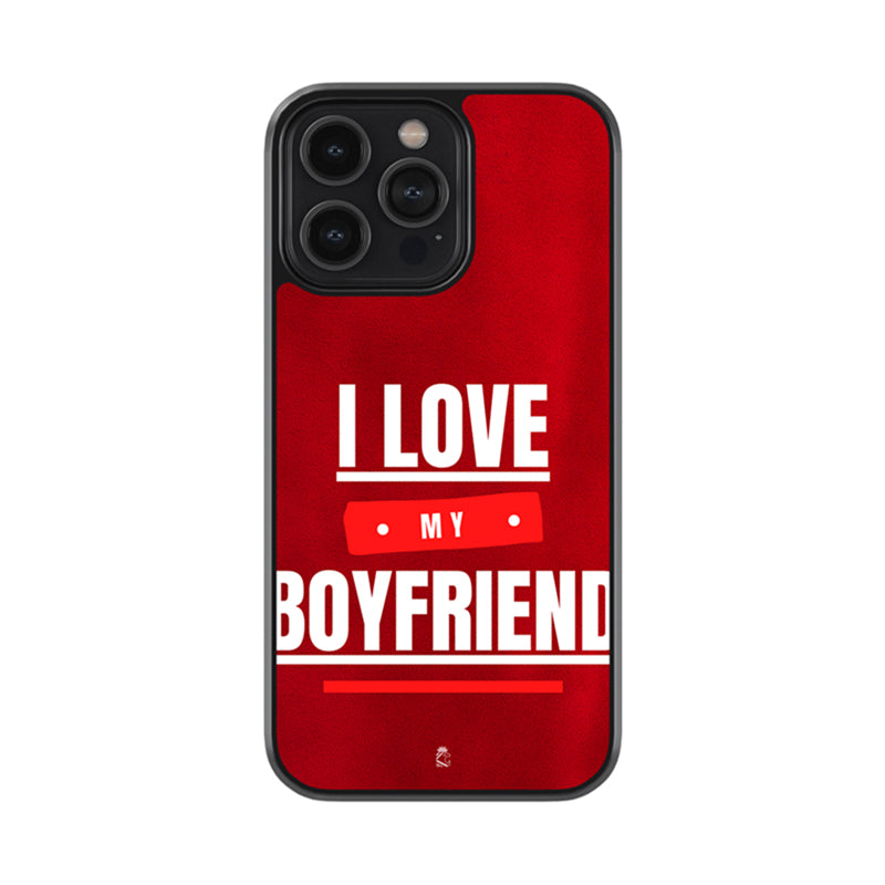 I Love My Boyfriend Glass Phone case