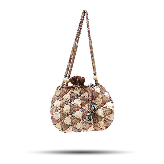 Earth Brown Steady Tumid Coconut Shell Bag