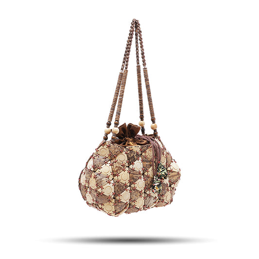 Earth Brown Steady Tumid Coconut Shell Bag