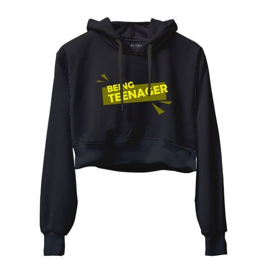 Being Teenager Crop Hoodie