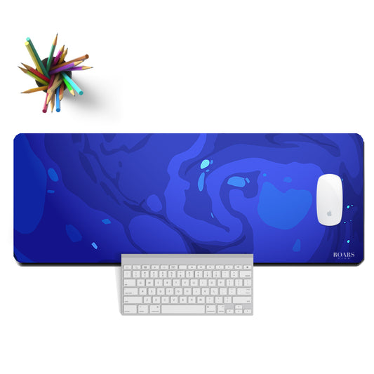 Abstract Blue Desk Mat