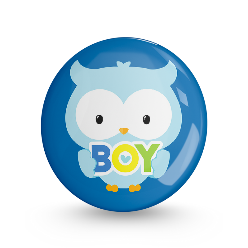 Boy Pin-back Button Badge