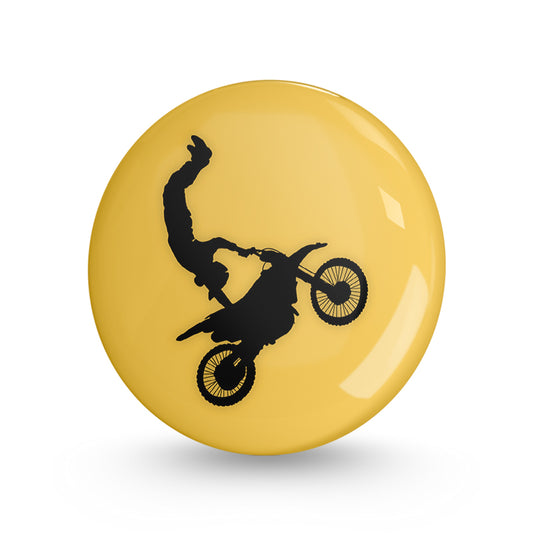 Rat Bike Stunt Pin-back Button Badge