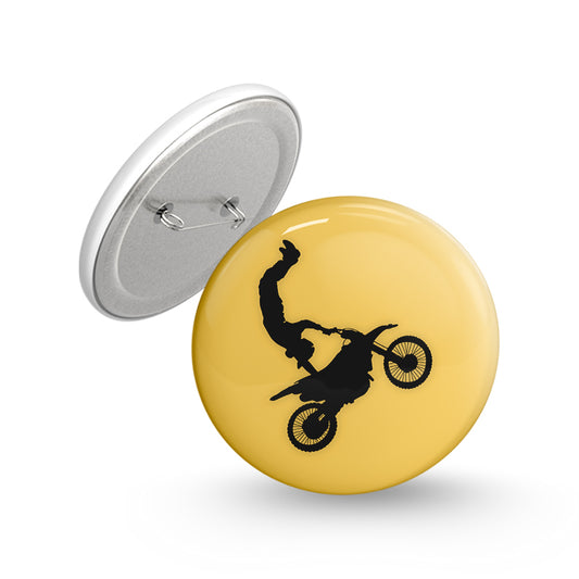 Rat Bike Stunt Pin-back Button Badge