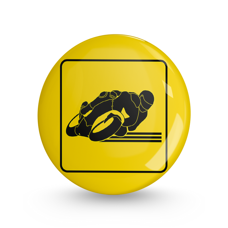 Cornering Pin-back Button Badge