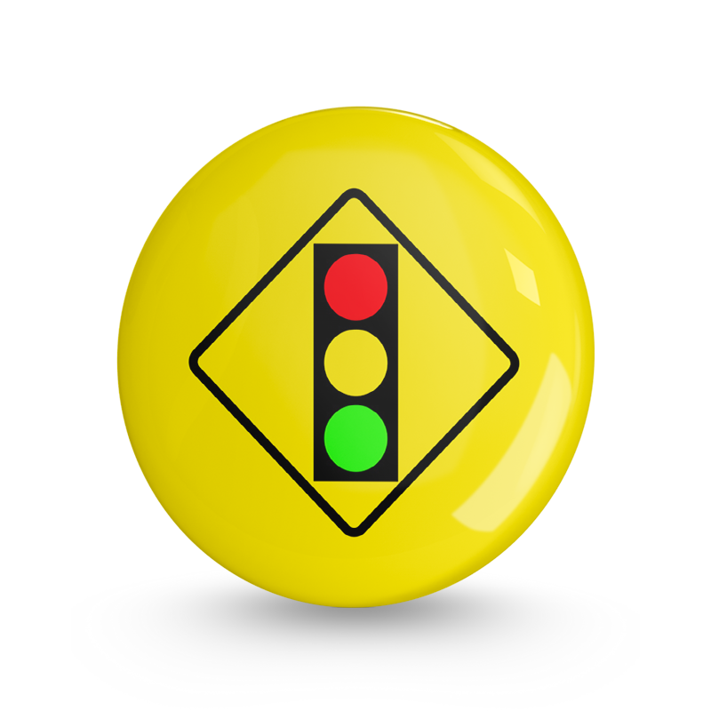 Obey Traffic Rules Pin-back Button Badge