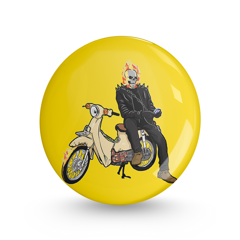 Desi Ghost Rider Pin-back Button Badge