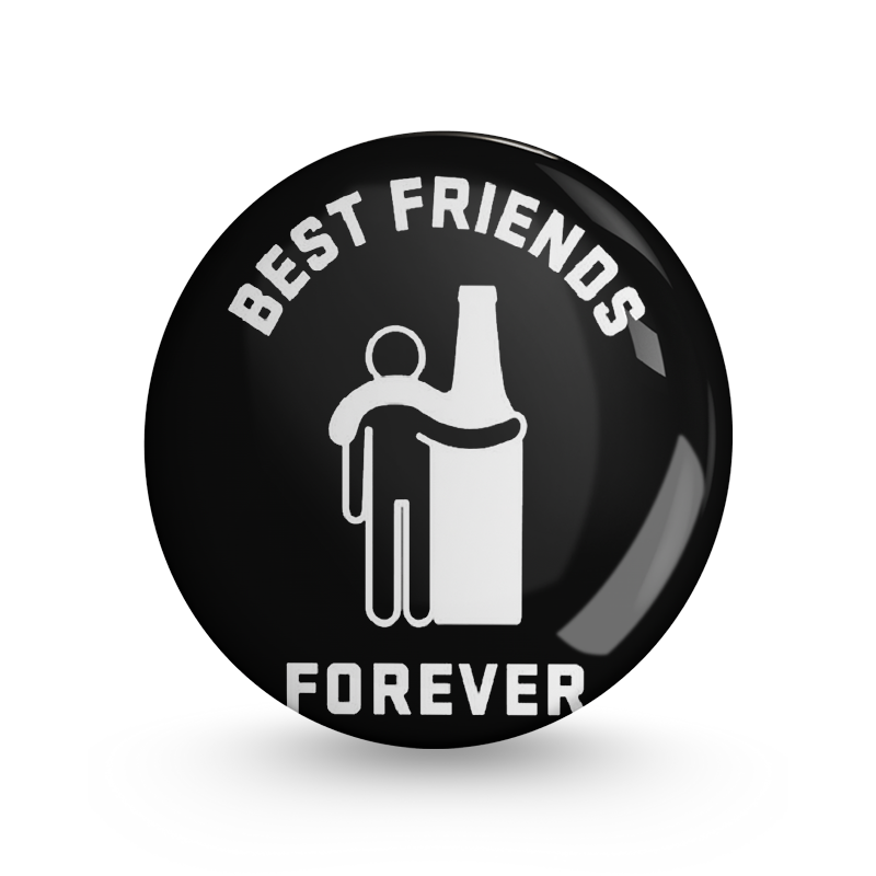 Best Friends Pin-back Button Badge