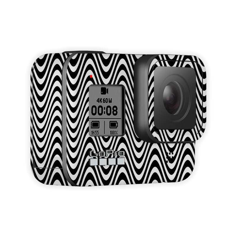 Zebra Wave Pattern Go Pro Skin