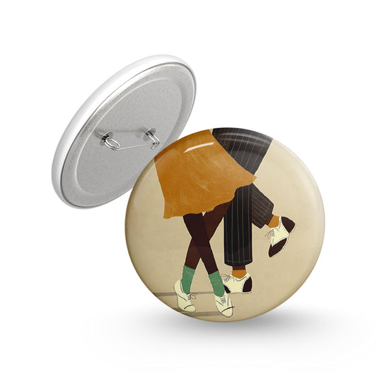 Let's Dance Together Pin-back Button Badge