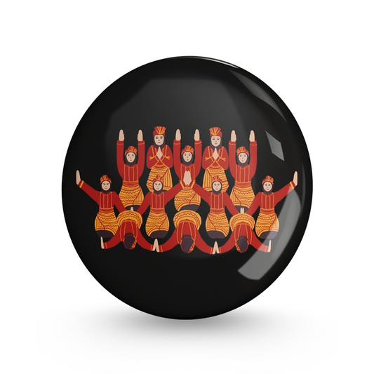 Traditional Dance Pin-back Button Badge